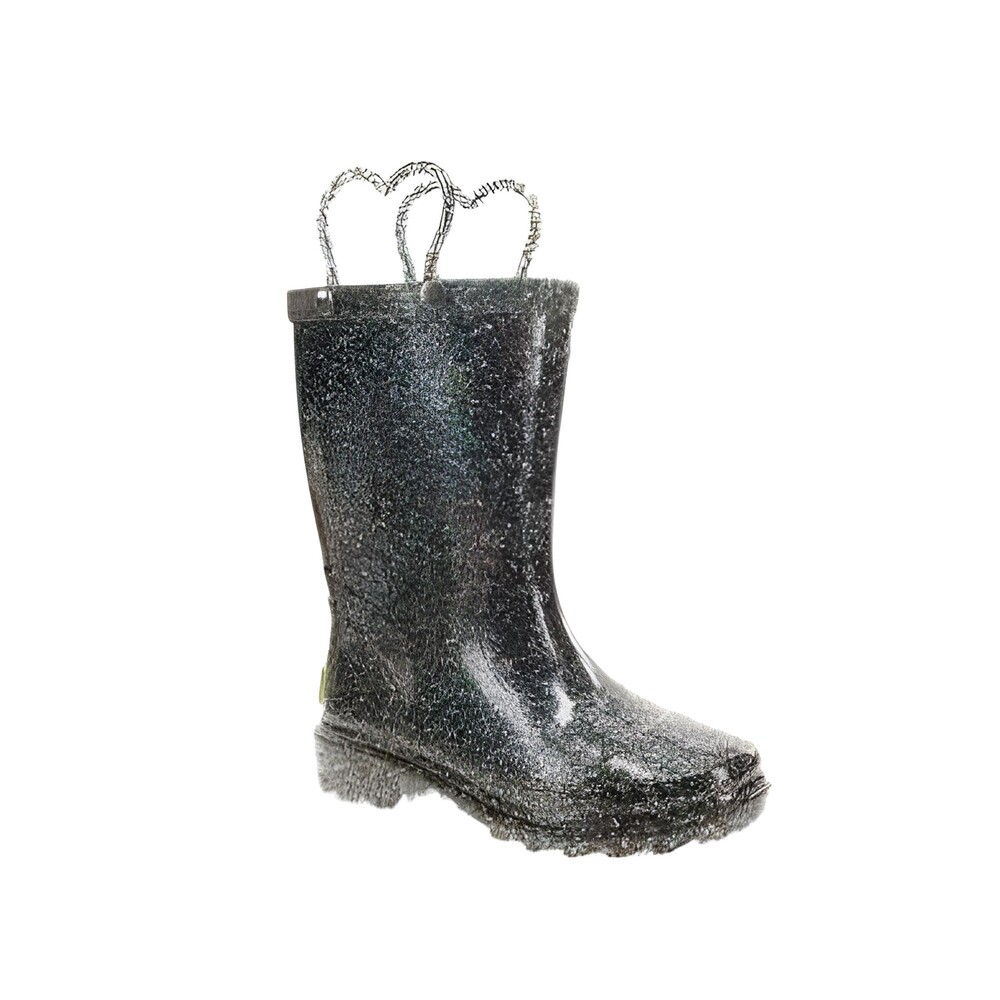 Western Chief Light Up Rain Boots Girls Size 8 Glitter Waterproof Kids Boots|NWT